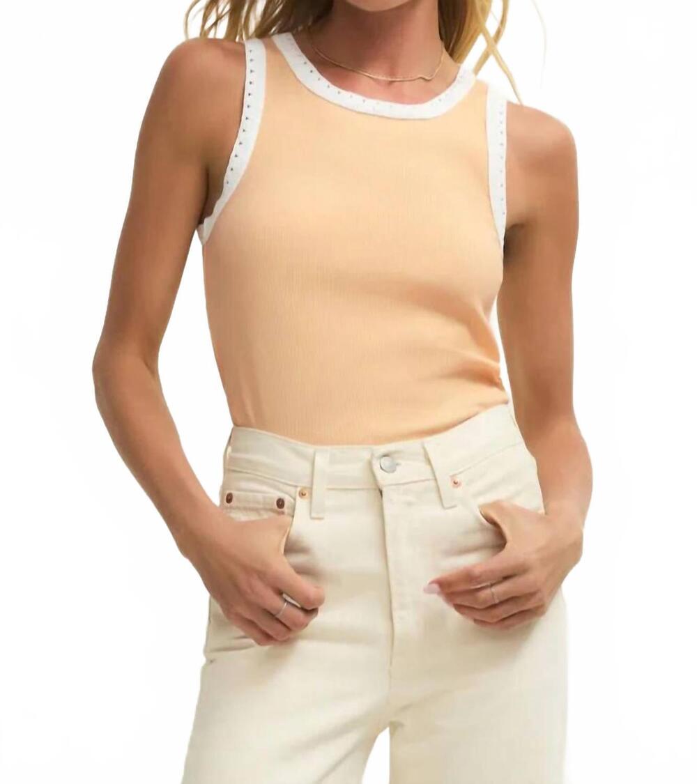 NEW Z SUPPLY clarke rib tank top in custard